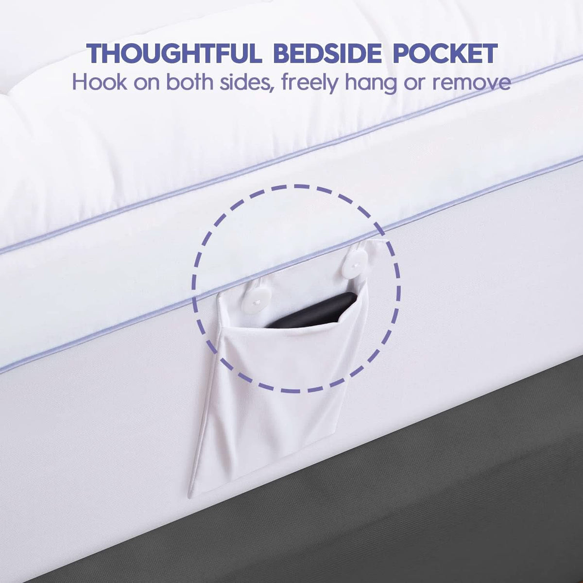 Queen Size Dual Layer Memory Foam Mattress Topper
