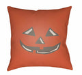 Halloween Pumpkin Red Outdoor Throw Pillow