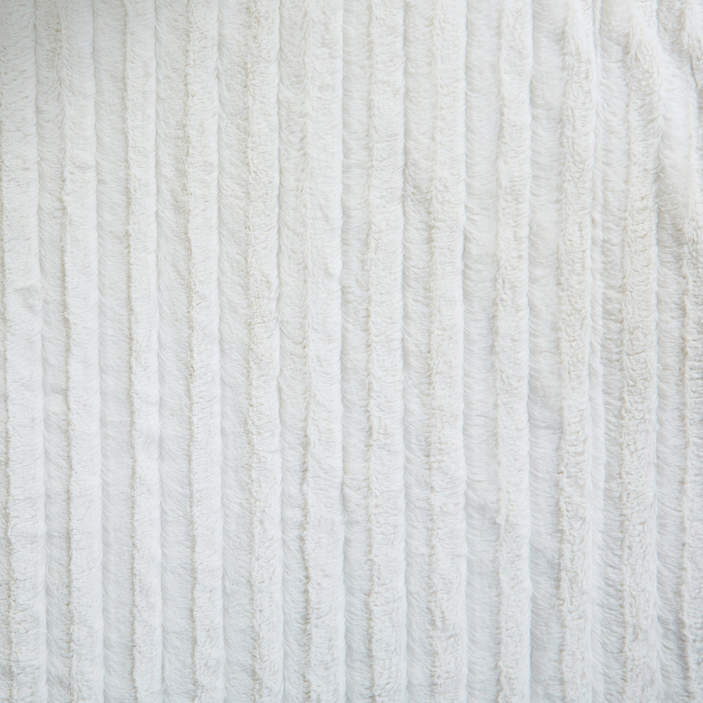 Tache White Ivory Polar Faux Fur with Sherpa Throw Blanket