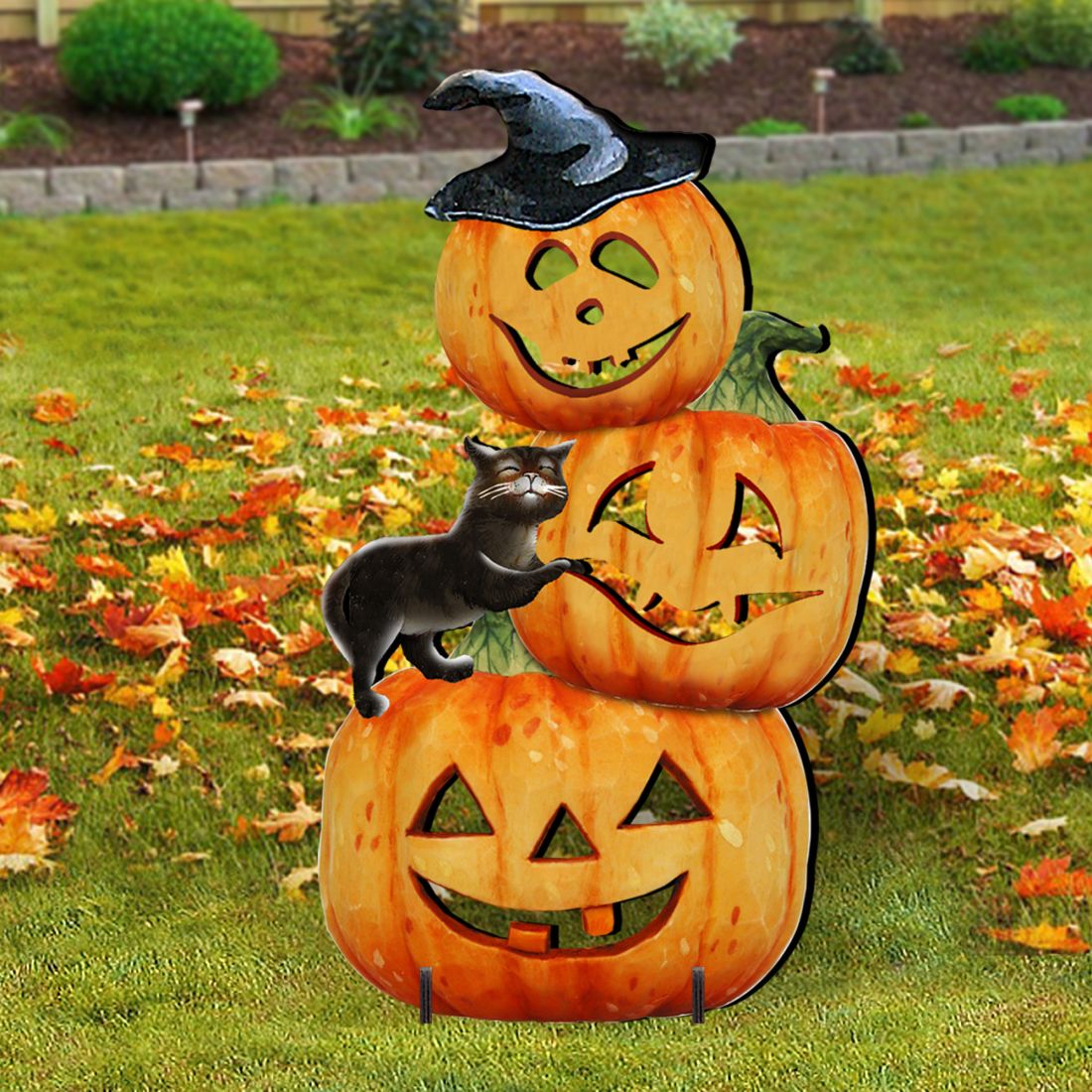Scary Stacking Pumpkin Halloween Outdoor Decor by G. DeBrekht - Thanksgiving Halloween Decor - 8158415F