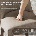 Brown Fabric Upholstered Dining Chairs, Four-Piece Set