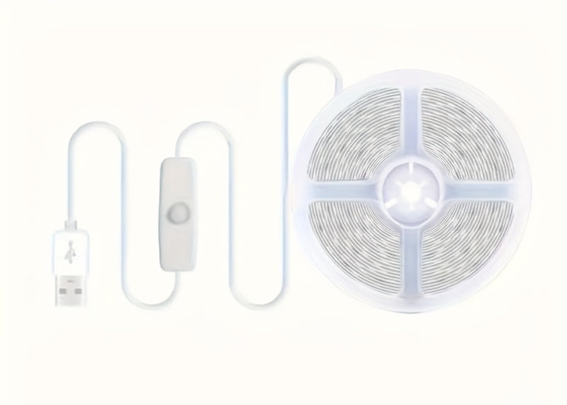 5M USB-Powered Warm White LED Strip Lights with Switch