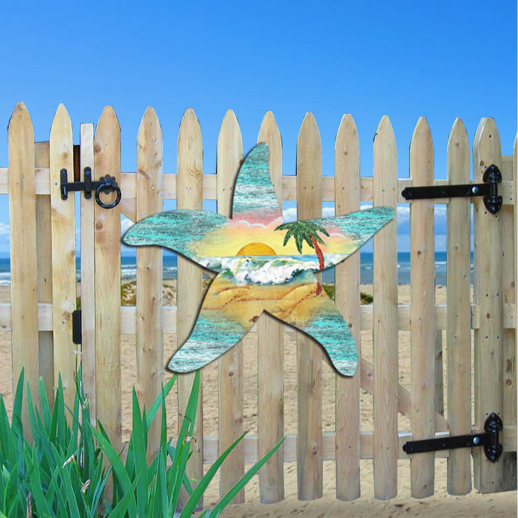 Starfish Coastal Door Decor by G. DeBrekht - Coastal Holiday Decor - 8198531H