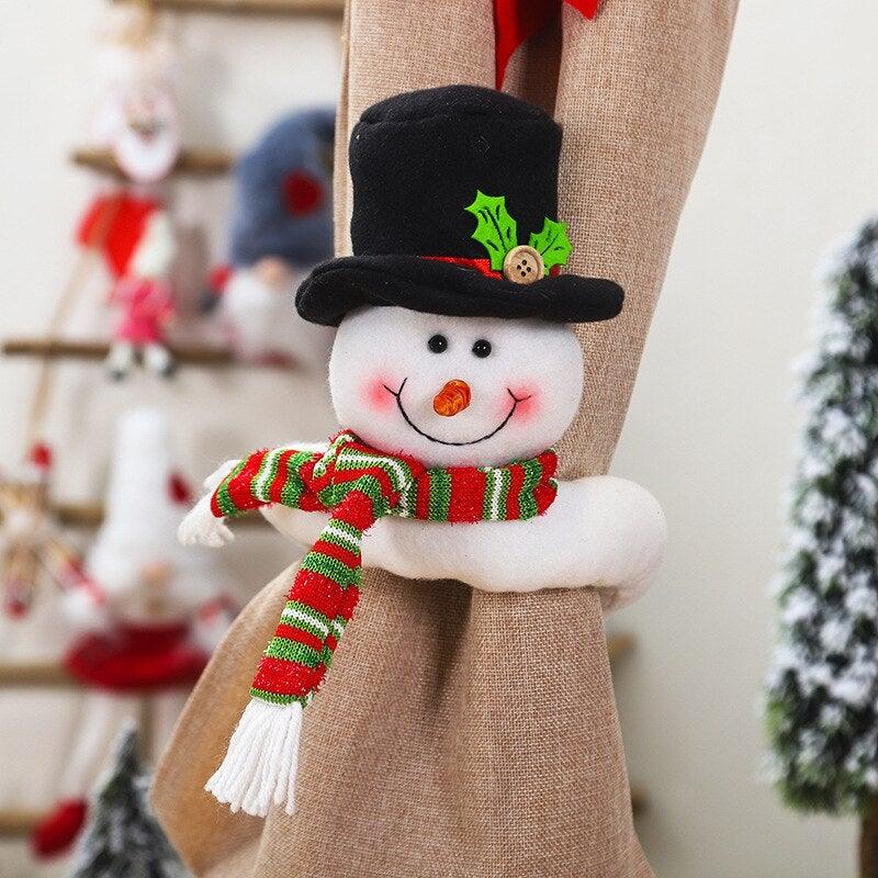 Christmas Flannel Curtain Tiebacks
