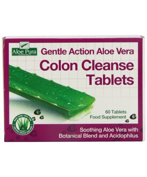 Aloe Pura Gentle Action Aloe Vera Colon Cleanse Tablets 60