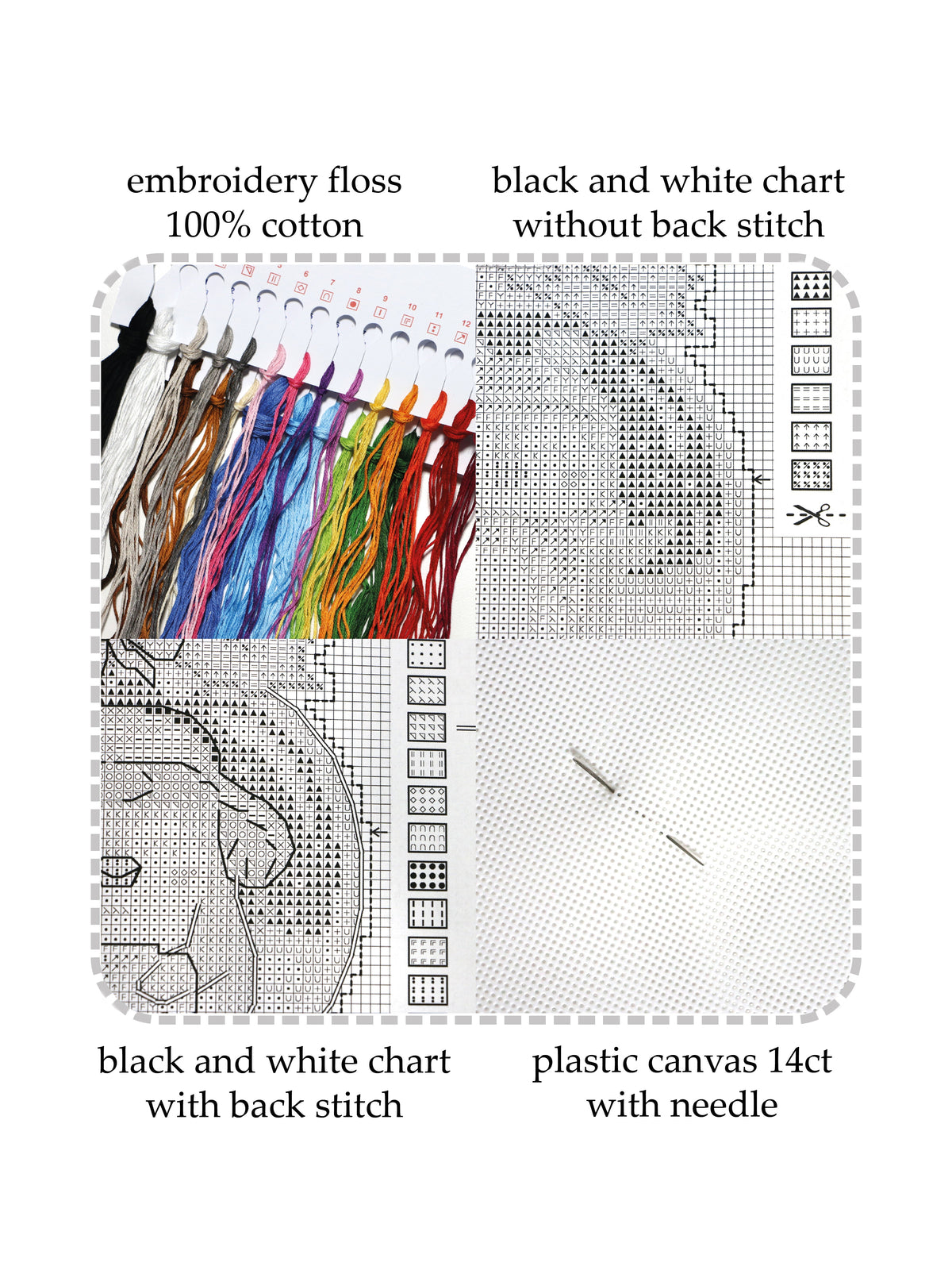 "Christmas Wreaths" 115CS Counted Cross-Stitch Kit