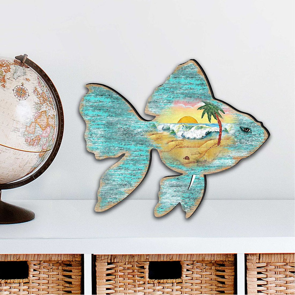 Fish Coastal Outdoor Decor Large Ornament by G. DeBrekht - Coastal Holiday Decor - 8198534M