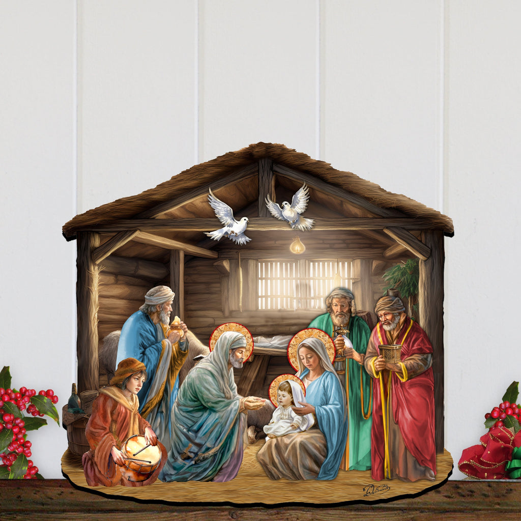 Nativity Scene Holiday Door Decor by G. Debrekht - Nativity Holiday Decor - 8652763H