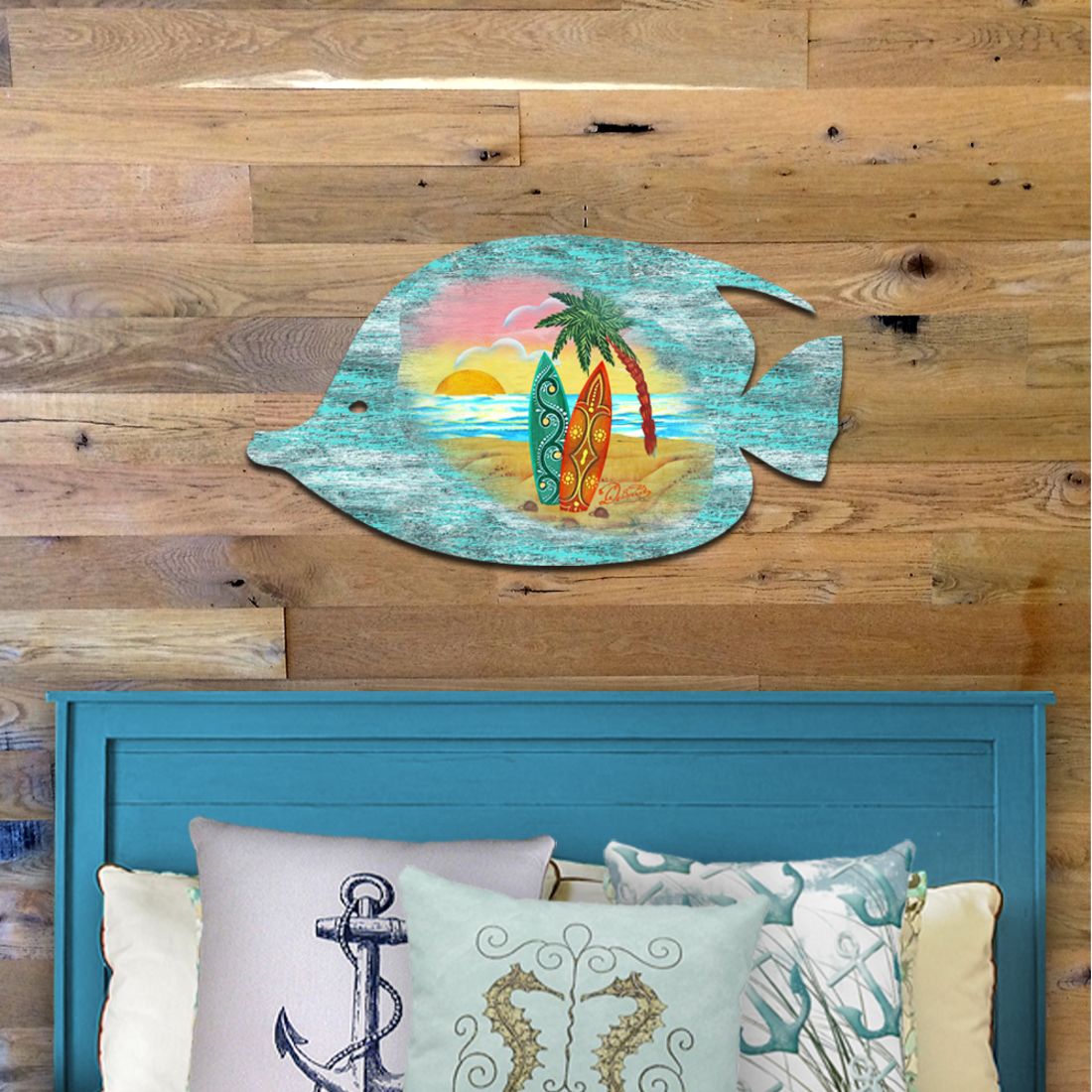 Fish Coastal Door Decor by G. DeBrekht - Coastal Holiday Decor - 8198527H