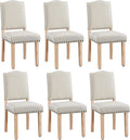 Beige Upholstered Dining Chairs With Nailhead Trim