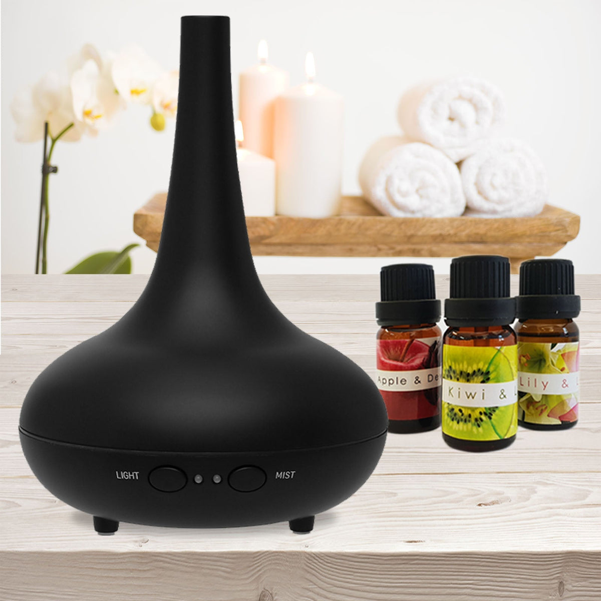 NNEIDS Decor Ultrasonic Aroma Diffuser - Black Colour