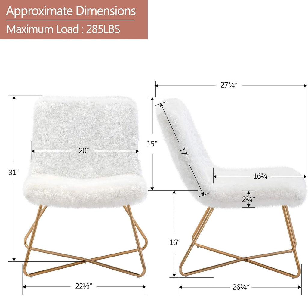 Faux Fur Upholstered Ergonomic Highback Recliner Chair