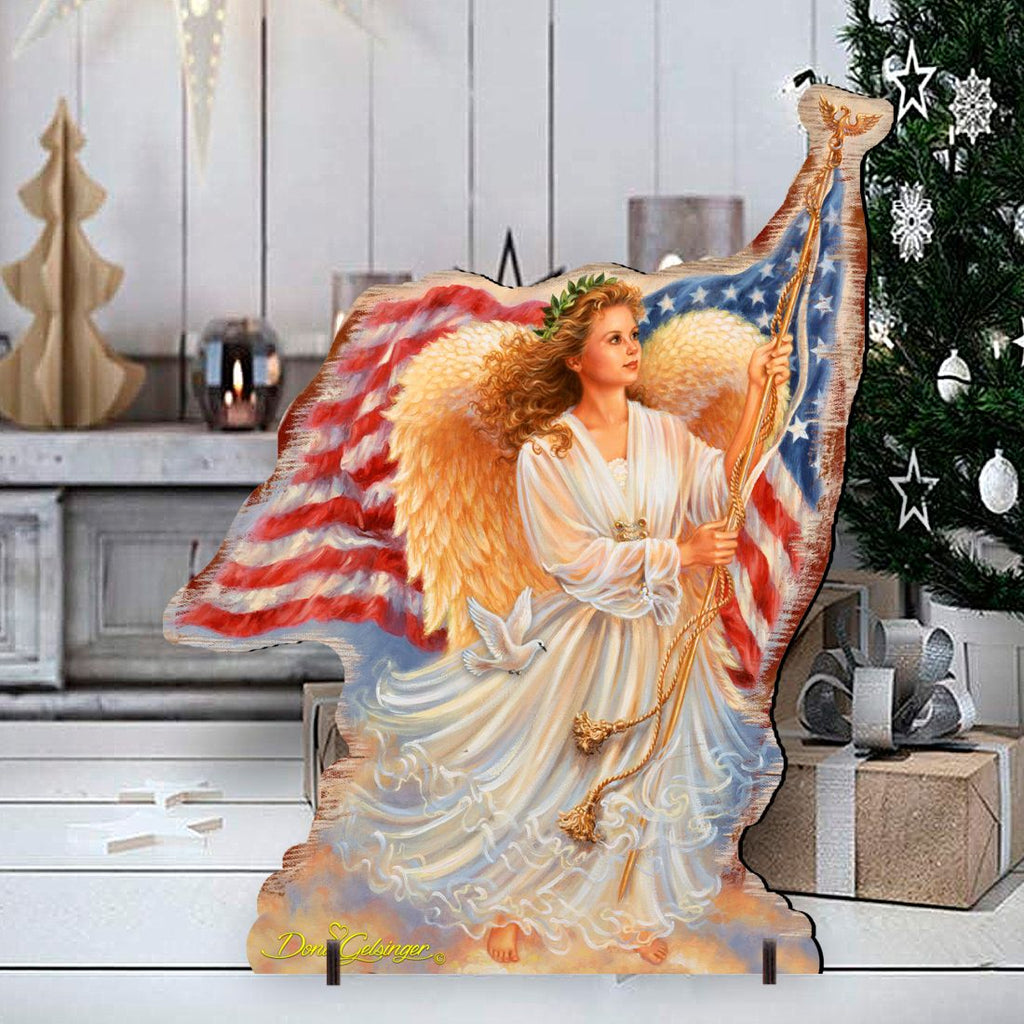 American Christmas Decor by D Gelsinger - Freedom Angel Holiday Outdoor Decor - 8461021F-0107