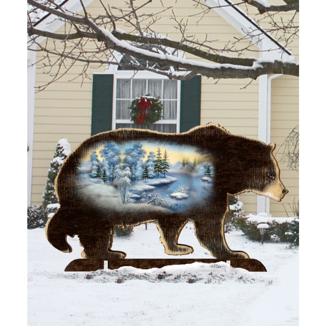 Black Bear Wildlife Outdoor Decor by G. DeBrekht - Wildlife Holiday Decor - 8198215F