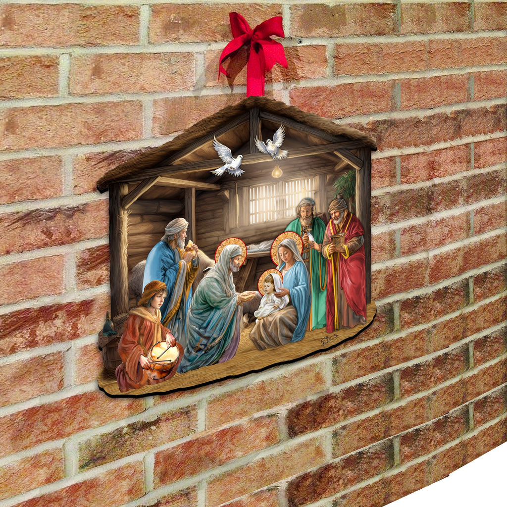 Nativity Scene Holiday Door Decor by G. Debrekht - Nativity Holiday Decor - 8652763H