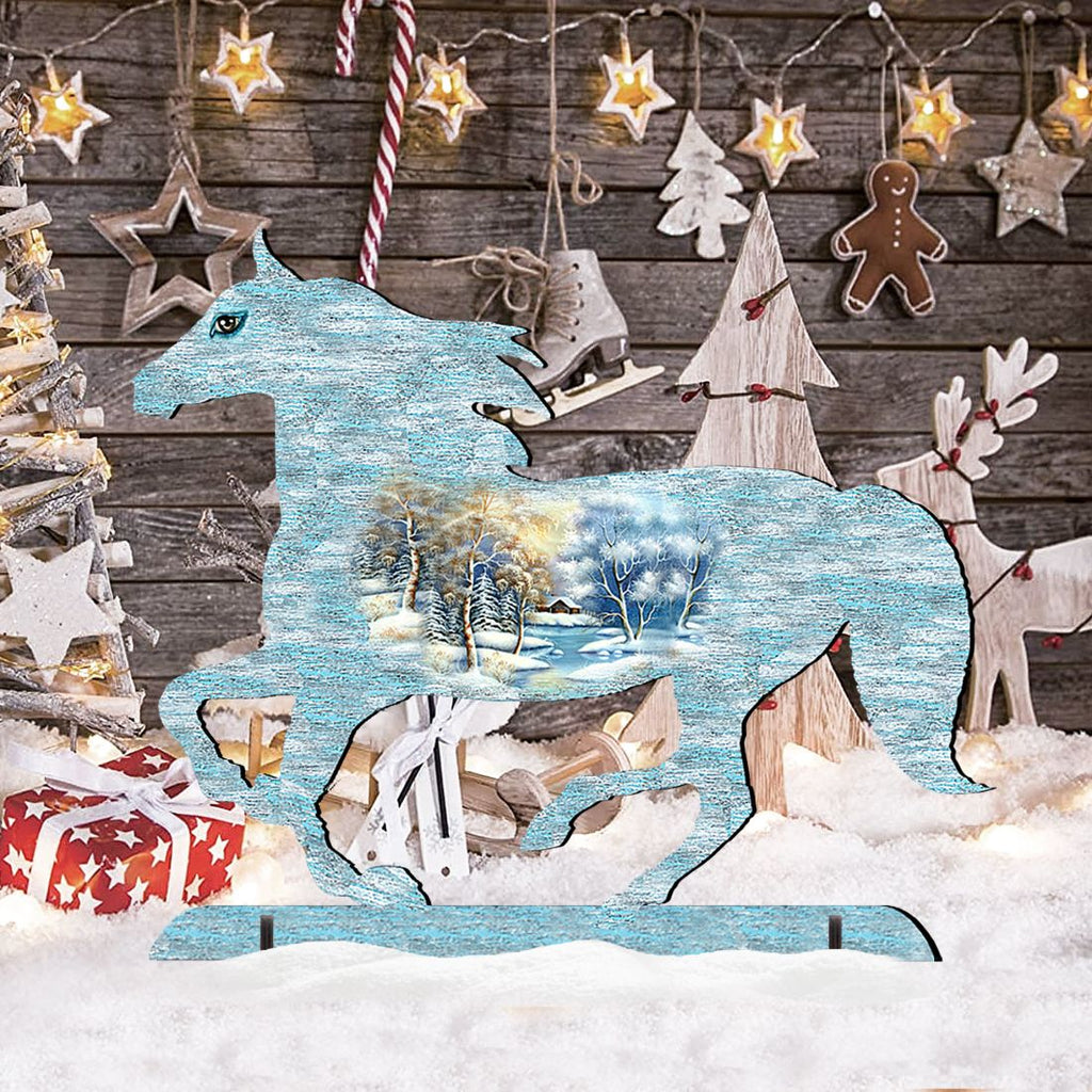 Running Horse Wildlife Outdoor Decor by G. DeBrekht - Wildlife Holiday Decor - 8198152F