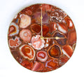 Red Agate Round Wall Clock