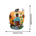 Solar Pumpkin House Outdoor Halloween Decor