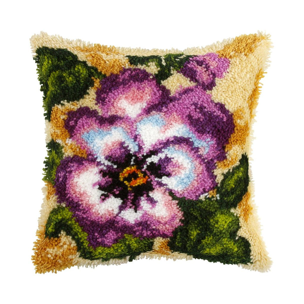 Pansy Floral Latch Hook Kit by Orchidea 4086