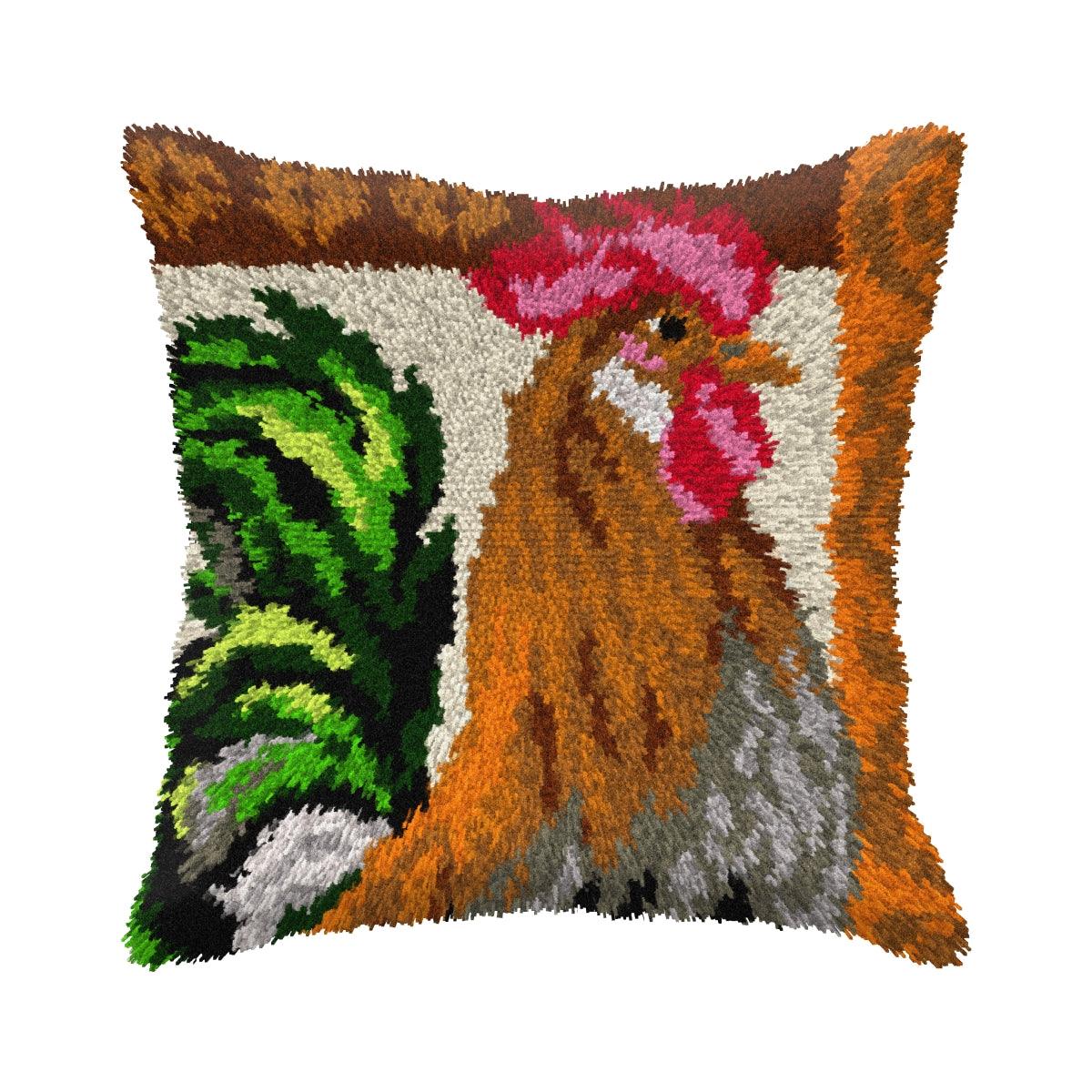 Rooster Farmyard Latch Hook Kit by Orchidea 4122