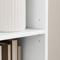 Bibliothèque étagère de rangement 5 niveaux avec étagères réglables pour salon, chambre, bureau, 30x24x133,5cm, blanc