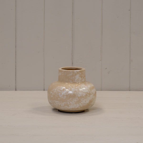 Marbled Ceramic Vase H11cm D13cm