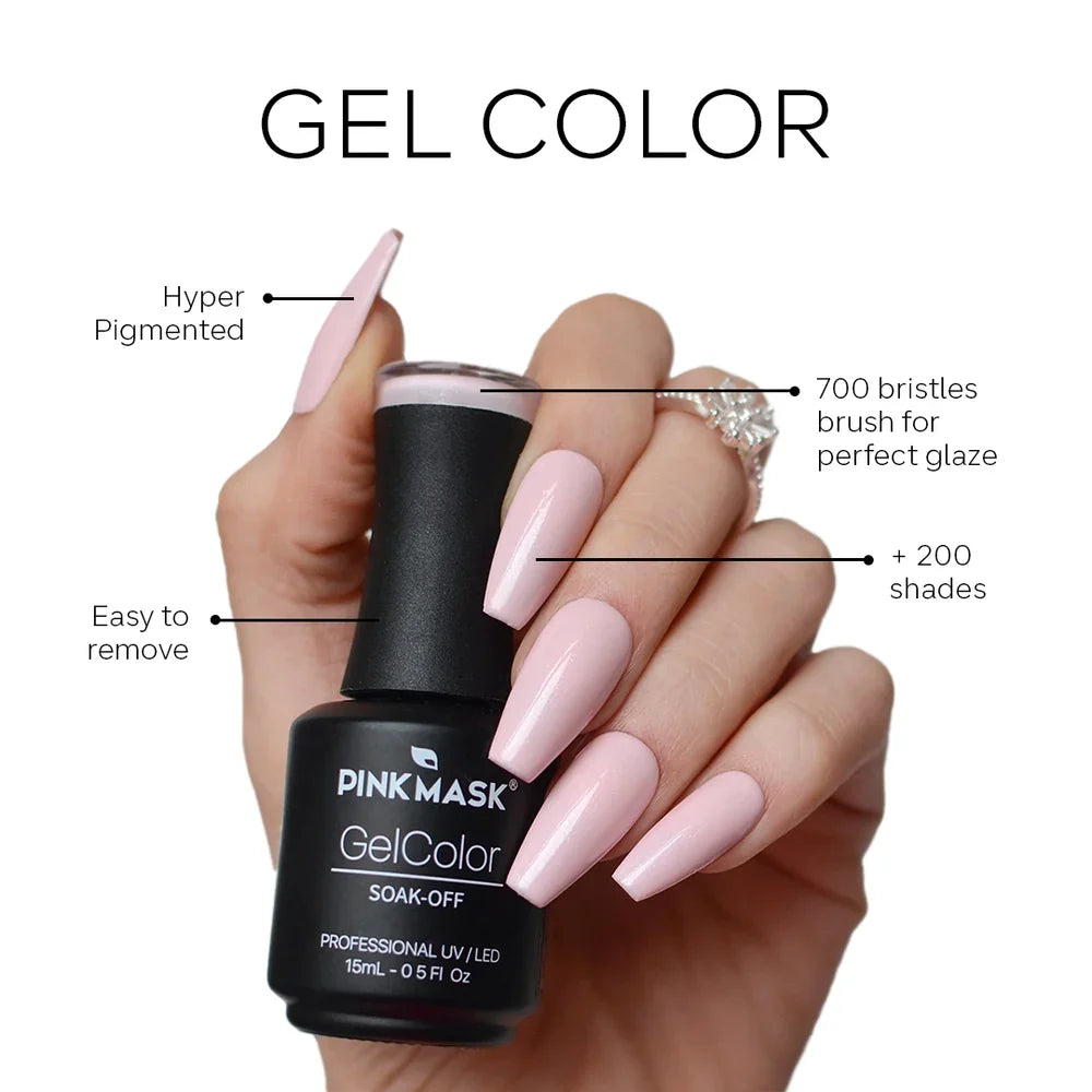Pink Mask - Gel Color Icy Crystal Col. Crystal Nude Cat Eye, 15ml