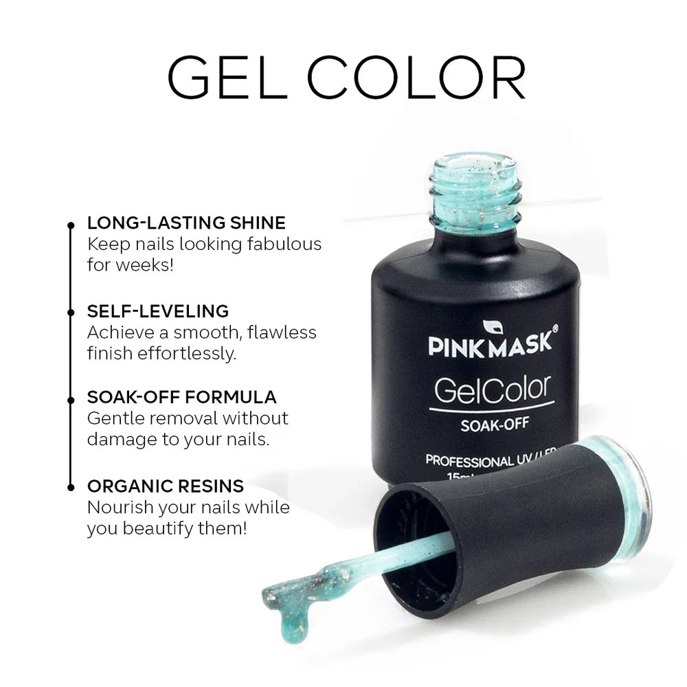 Pink Mask - Gel Color Icy Crystal Col. Crystal Nude Cat Eye, 15ml