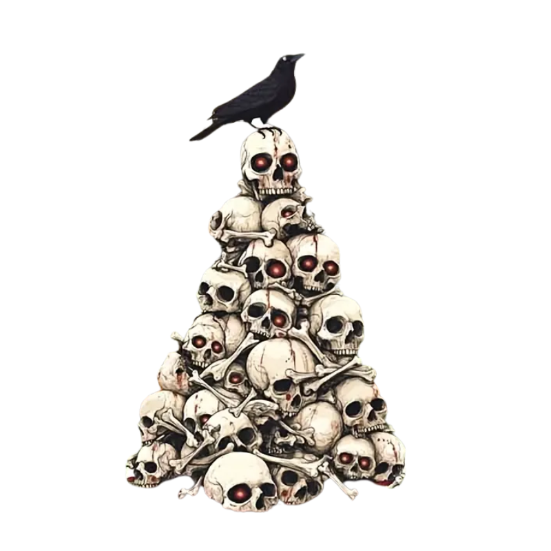 Halloween Skull Pile Yard Stake Outdoor Decor