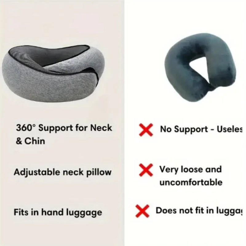 U-Shaped Memory Foam Travel Neck Pillow