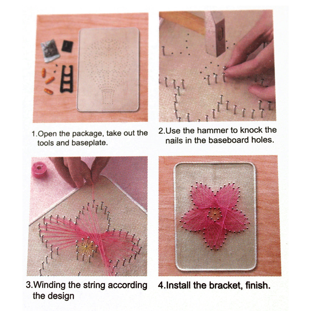 Christmas Wreath Merry Christmas String Art Kit by Wizardi F07-M12-6-DHACE13247